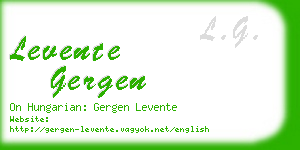 levente gergen business card